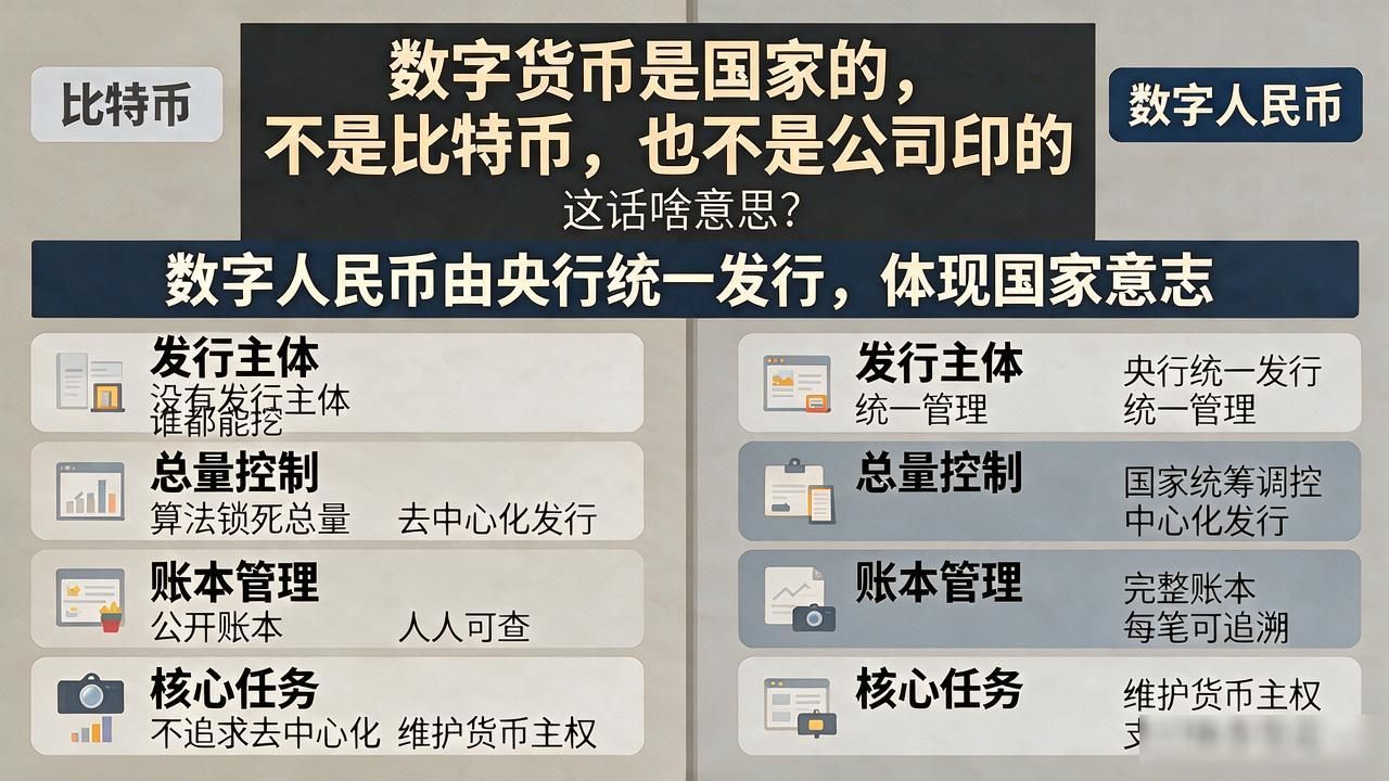 数字人民币与比特币本质区别_央行数字货币国家信用背书_数字货币是国家的