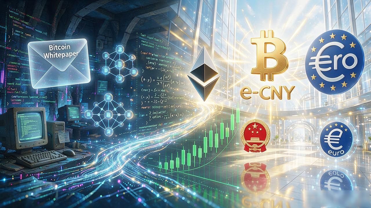 央行数字货币与去中心化加密货币的区别_数字货币从比特币到数字人民币的发展历程_数字化货币诞生