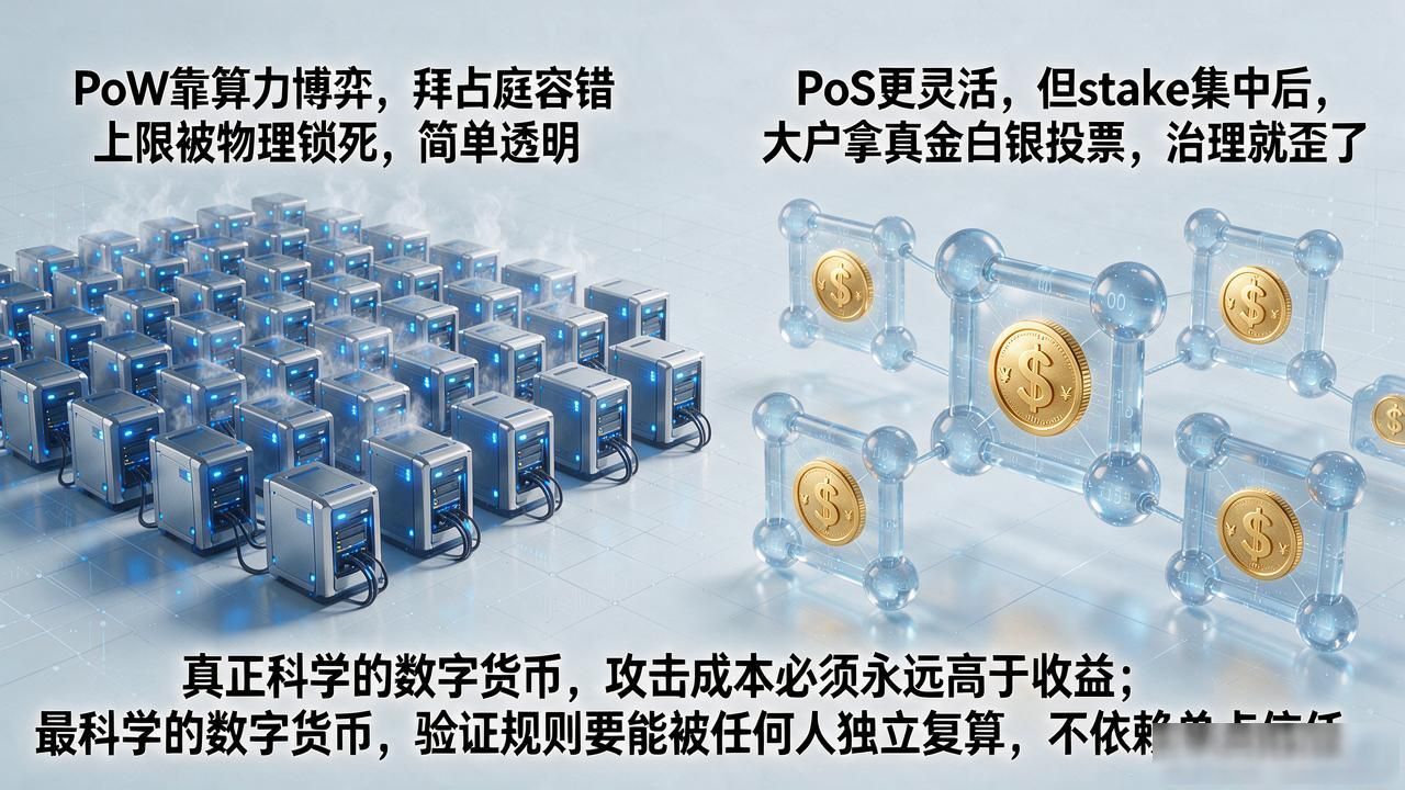 最科学的数字货币_哈希函数抗碰撞性PoW PoS共识机制_数字货币底层架构算法共识经济模型