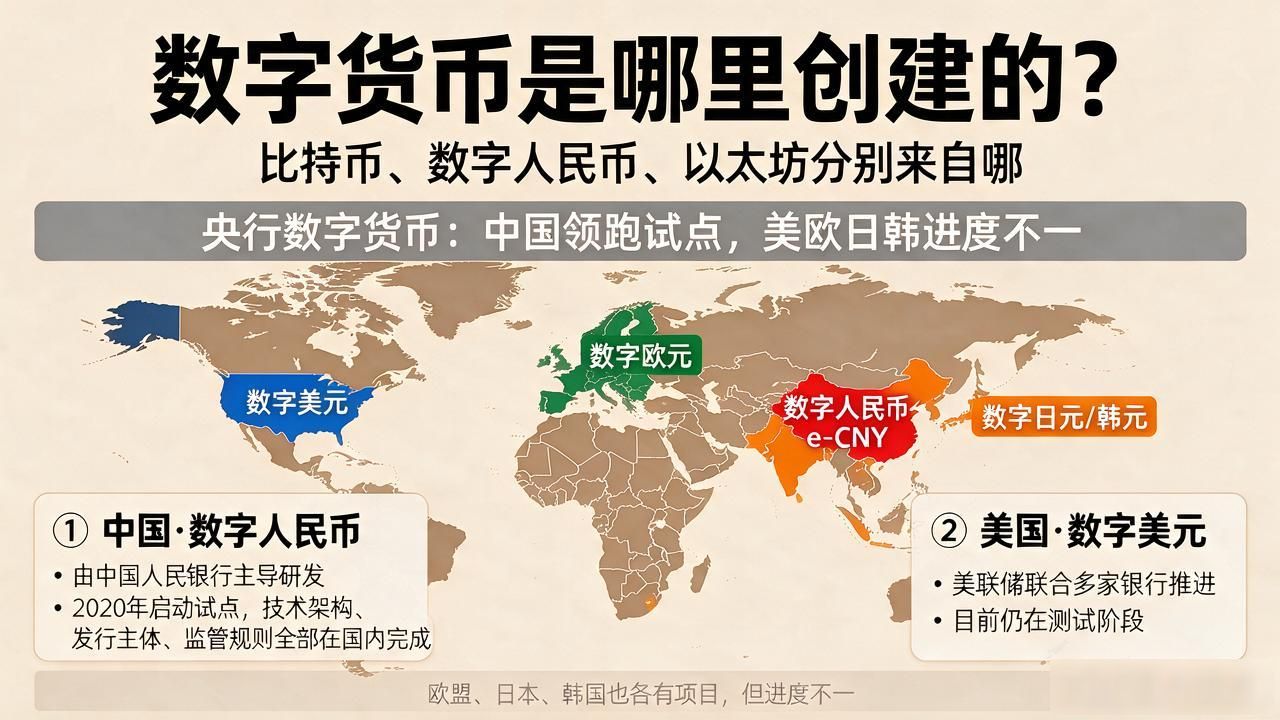 比特币是否有明确的创建国家_数字货币是哪里创建的_数字货币的创建地点与类型区别